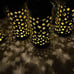 Solar Lights Outdoor Hanging Lanterns, Metal Star Moon Lantern 6 Pack