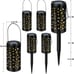 Solar Lights Outdoor Hanging Lanterns, Metal Star Moon Lantern 6 Pack