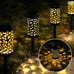 Solar Lights Outdoor Hanging Lanterns, Metal Star Moon Lantern 6 Pack
