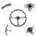 BRAND NEW UNIVERSAL 350MM Skull Graphic Acrylic Deep Dish 6 Holes Steering Wheel