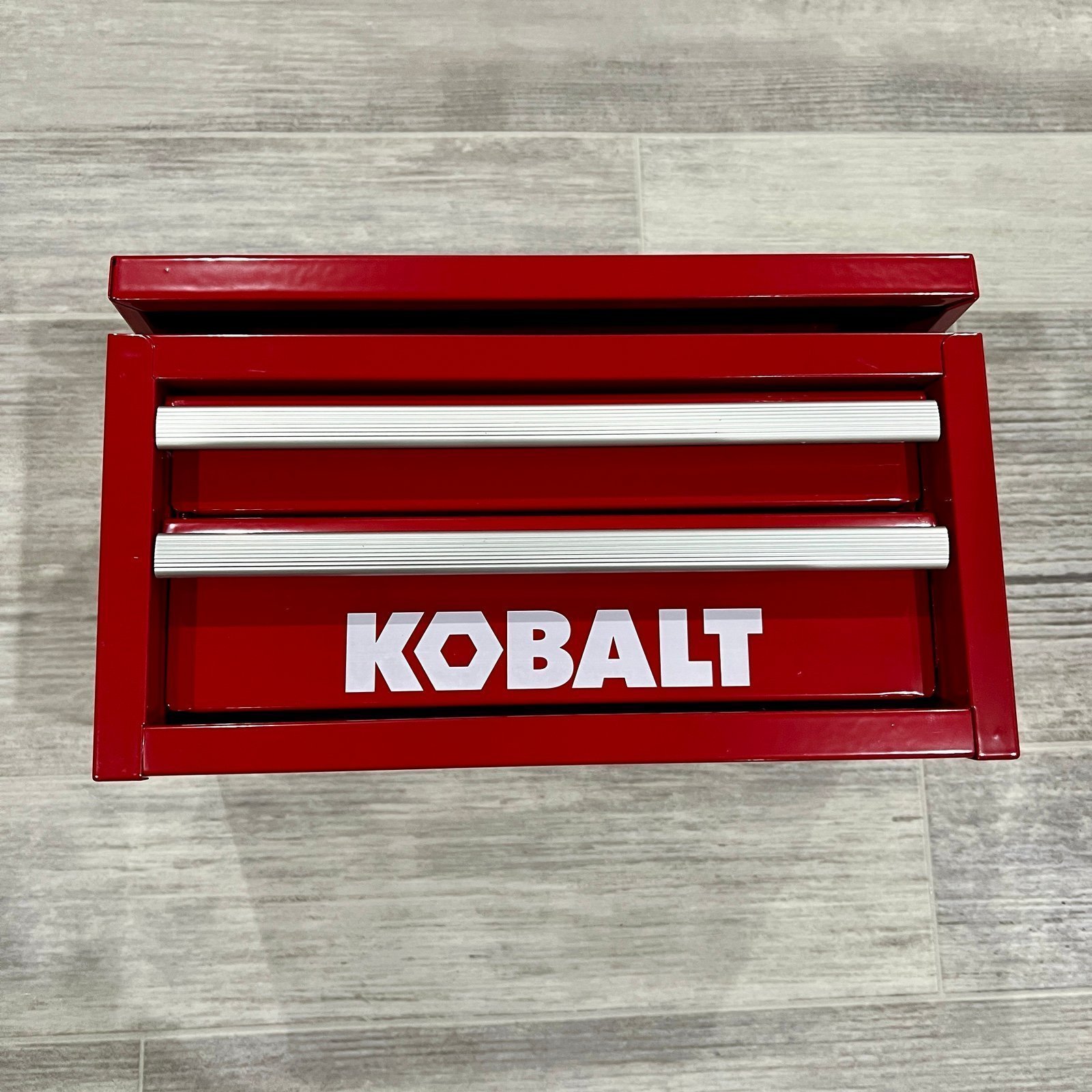 New Kobalt Mini 10.83-in Friction 2-Drawer Red Steel Toolbox Model #5462036