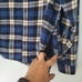 Orvis Plaid Blue and Cream Men's Outdoor Flannel - Shirt M