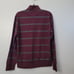 Polo Ralph Lauren Luxury Jersey Quarter-Zip Pullover Burgundy with Grey stripe
