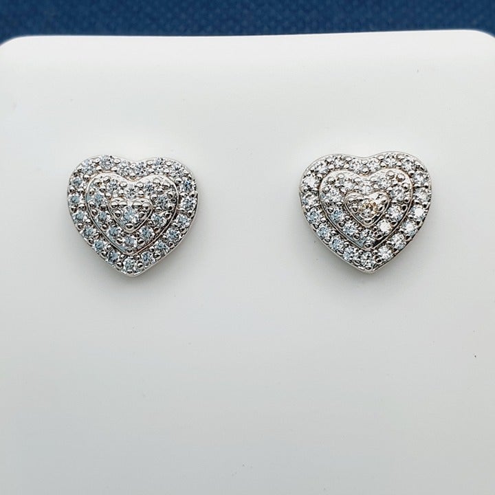 925 Sterling Silver Plated CZ Earrings, INUS1BR158