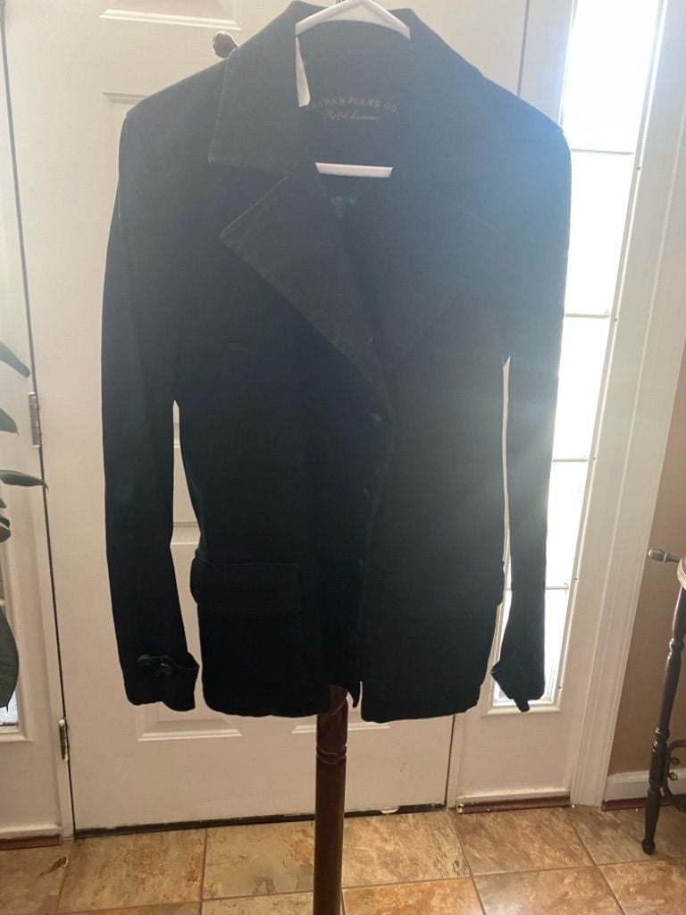 Woman’s Polo Ralph Lauren Black Denim Jacket Size L