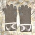 COACH Logo C Tan Beige Shimmer Wool Touch Gloves