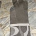COACH Logo C Tan Beige Shimmer Wool Touch Gloves