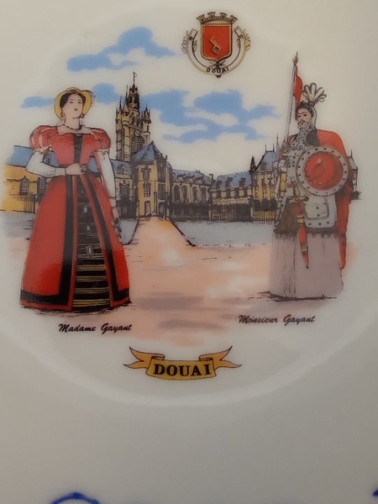 Vintage Porcelain Bowl by NEM Decor France. Monsieur and Madame Gayant of Douai