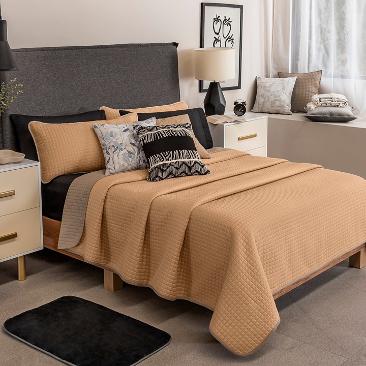 Twin Brown Incienso Ultraslim Reversible Comforter 87721