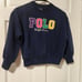 Polo Ralph Lauren Girl Corduroy-Logo Fleece Sweatshirt Size Small