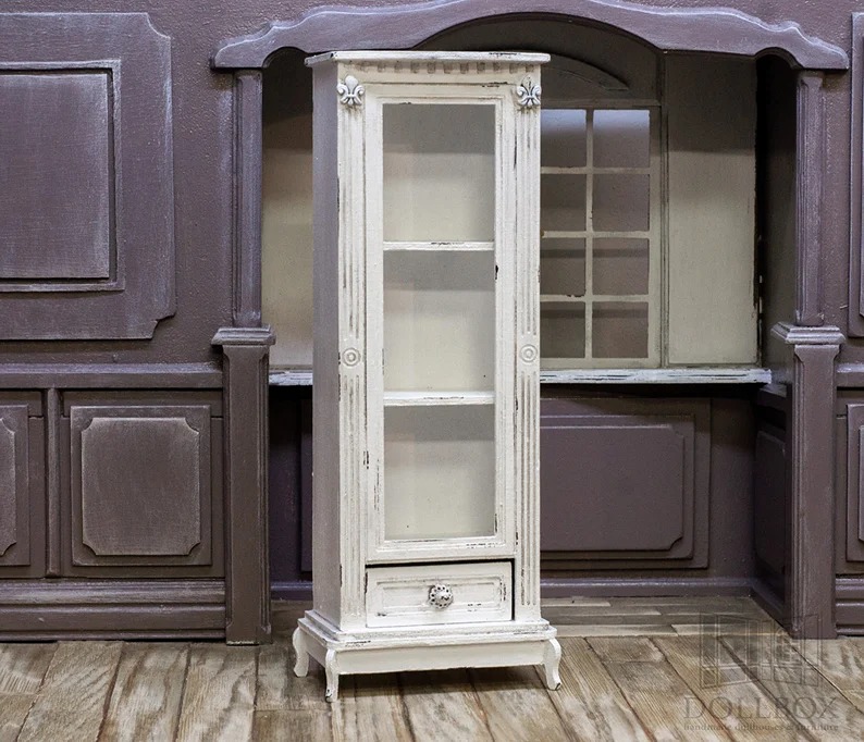 Handmade cupboard Miniature 1:6 scale 12inch 30cm doll ready to ship