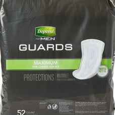 2X 52 Depend Incontinence Guards/Bladder Pads for Men Maximum Absorbency