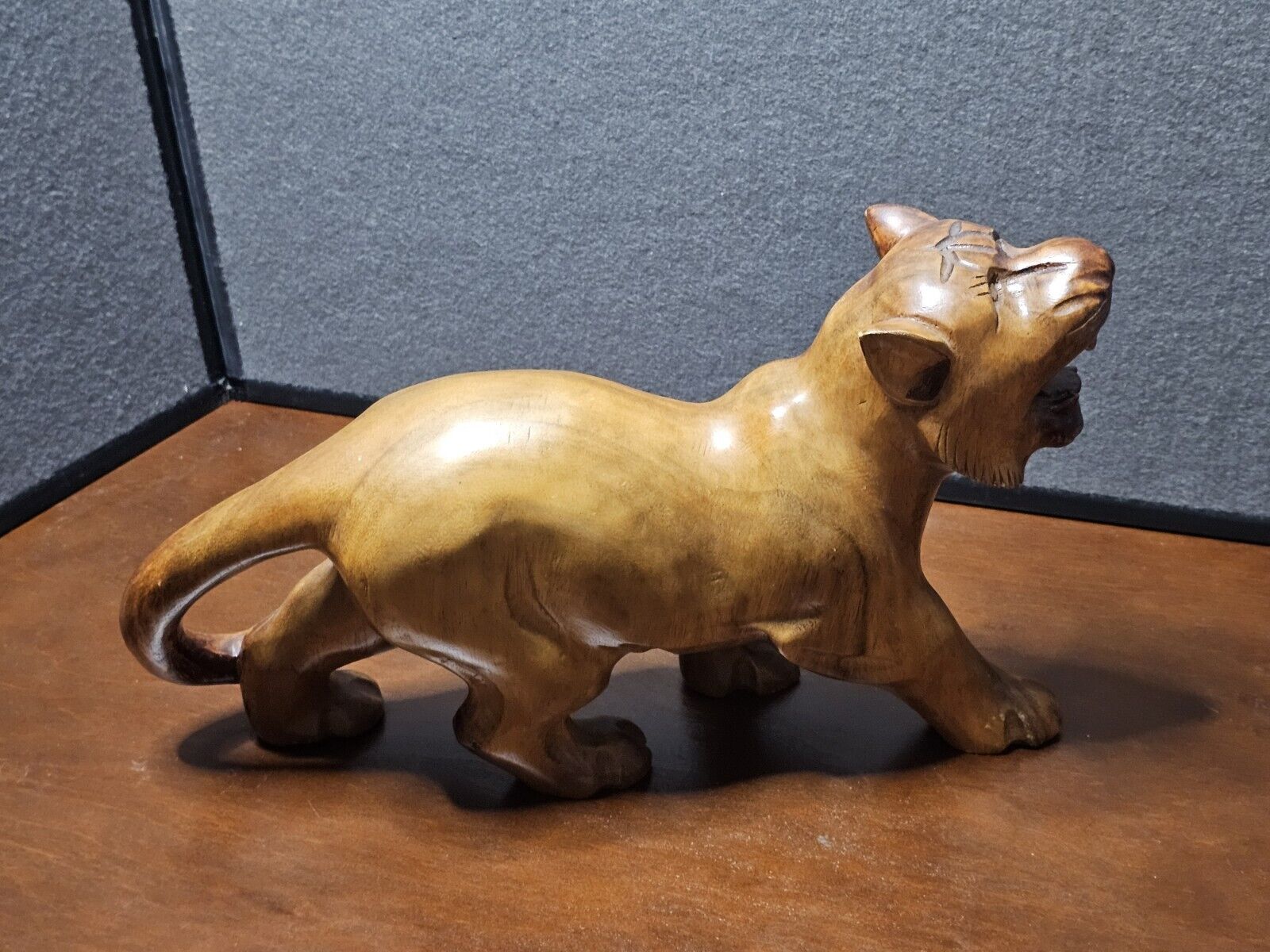 Large Hand Carved Tiger