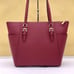 Michael Kors Large Charlotte Tote Shoulder Bag Dark Cherry