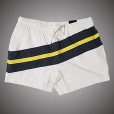 Brooks Brothers Diagonal Stripe Montauk Swim Shorts Men XXL Yellow Lined NWT 98