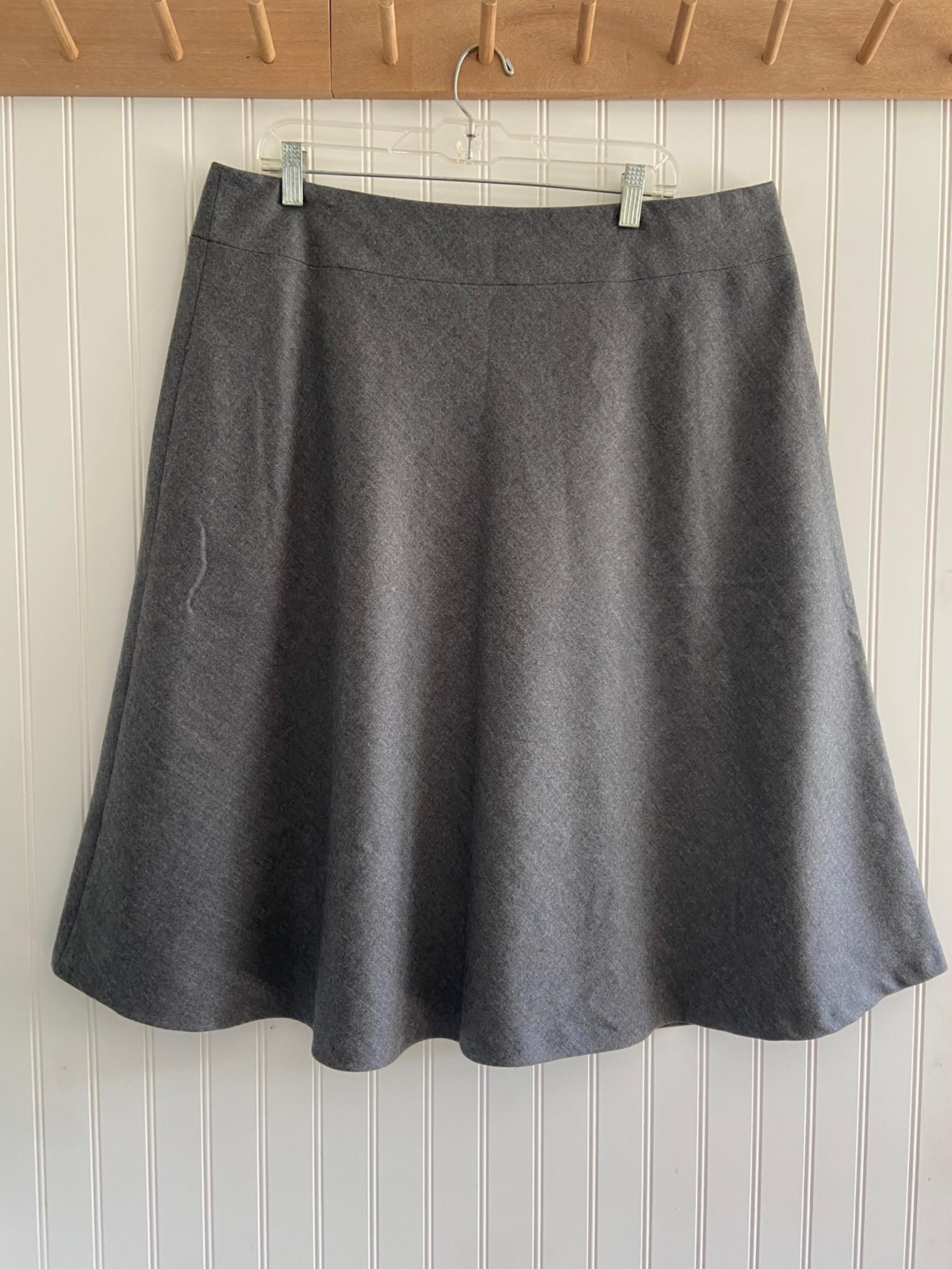 Pendleton Woolen Mills Grey Midi Virgin Wool Lined Skirt 16W