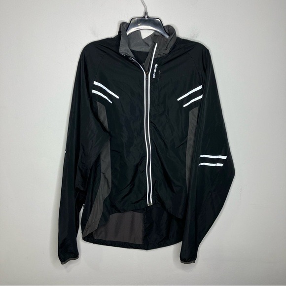 Sugoi black biking jacket reflective lightweight size XL