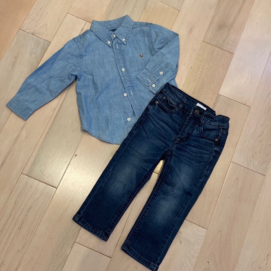 Ralph Lauren dress shirt & Hudson boys 18 m jeans