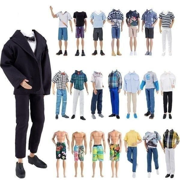 E-TING 10-Item Fantastic Pack = 5 Sets Fashion Casual Wear Clothes Outfit +5 Pa