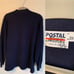 Vtg Postal Blue Cardigan Grandpa Sweater Adult 2XL USA Acrylic