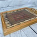Vintage Wood Dried Wheat Floral Serving Tray Dried Florals Acrylic Farmhouse
