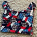 Tommy Hilfiger Women's Standard Wanderlust Patchwork Off The Shoulder Bikini Top
