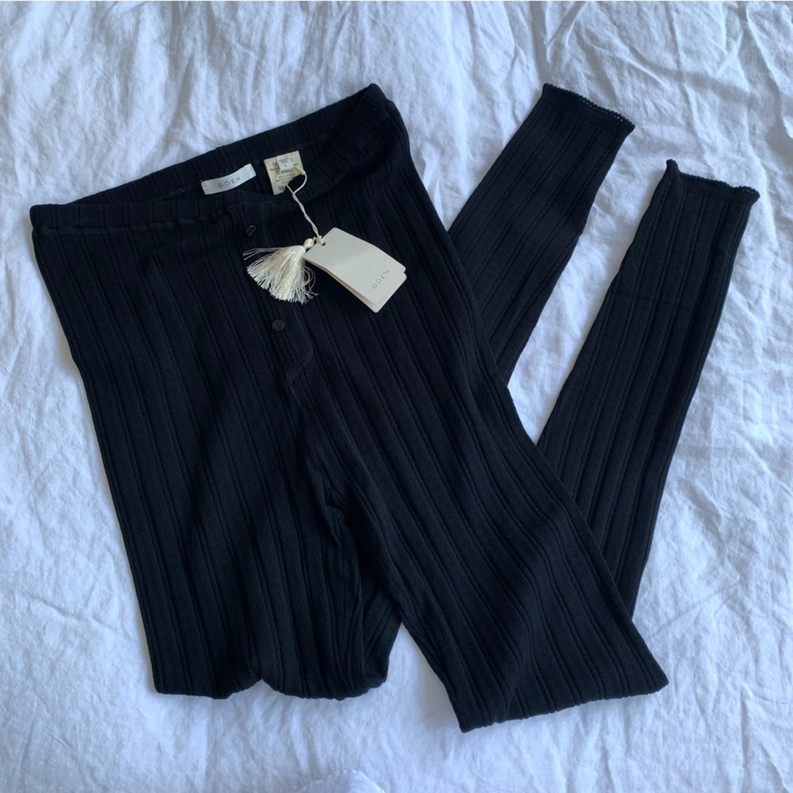 NWT Doen Leto Knit Pointelle Lounge Legging Pants