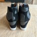 LINEA PAOLA Felicia Wedge Sneakers Black Camo Animal Print Ankle Booties SZ 7.5