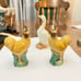 Chinese Porcelain Roosters/Goose Miniature Set Figurines