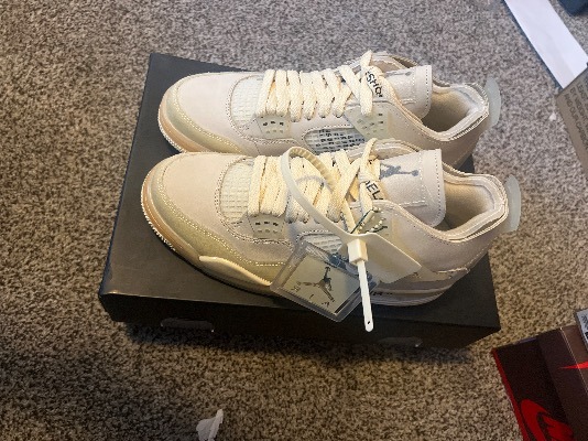 Jordan 4 Off White Sail W11/M9.5