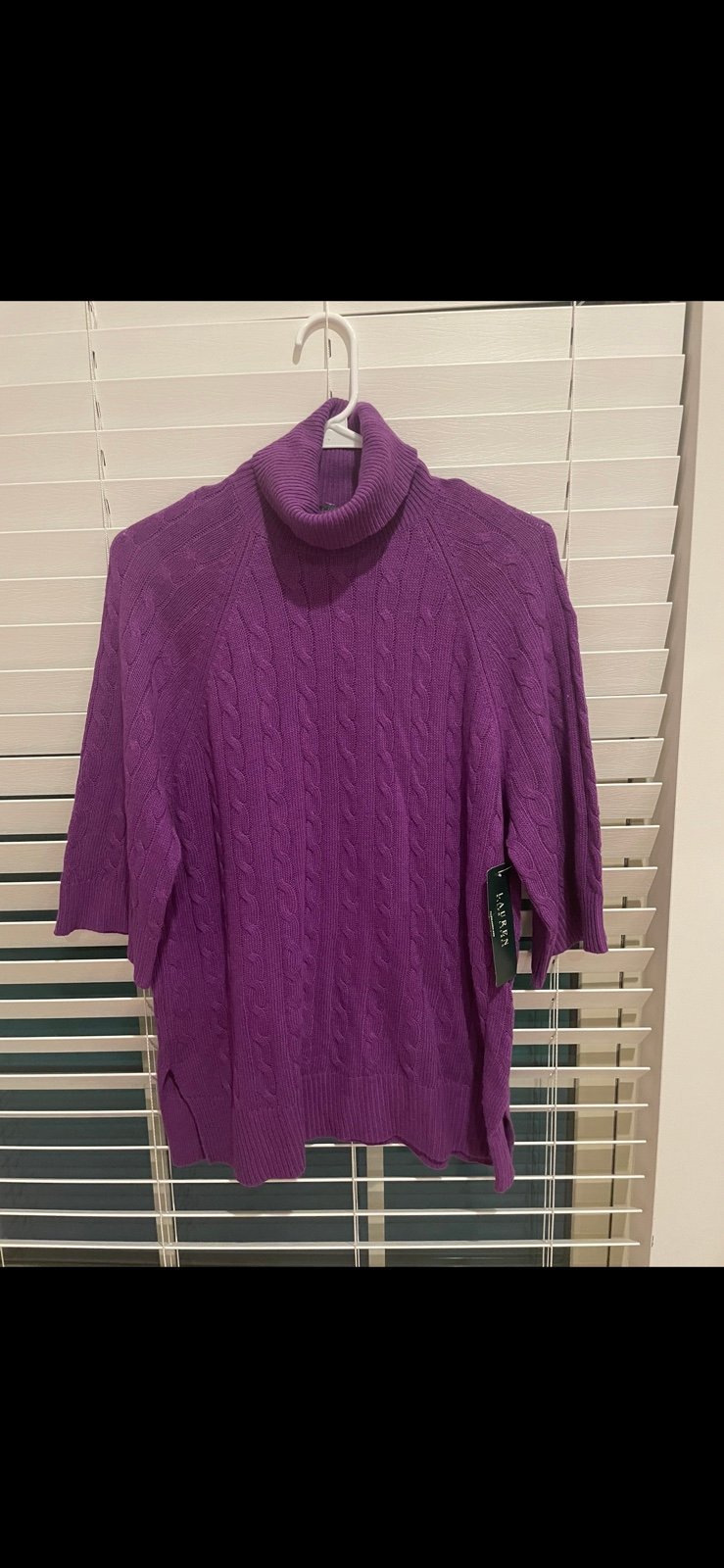 Brand New With Tags Ladies Ralph Lauren Turtleneck Sweater. Purple. Size Small.