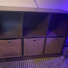 NEW 3x2 Bookcase Storage with Bins, Espresso/Brown