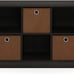 NEW 3x2 Bookcase Storage with Bins, Espresso/Brown