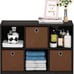 NEW 3x2 Bookcase Storage with Bins, Espresso/Brown