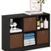 NEW 3x2 Bookcase Storage with Bins, Espresso/Brown