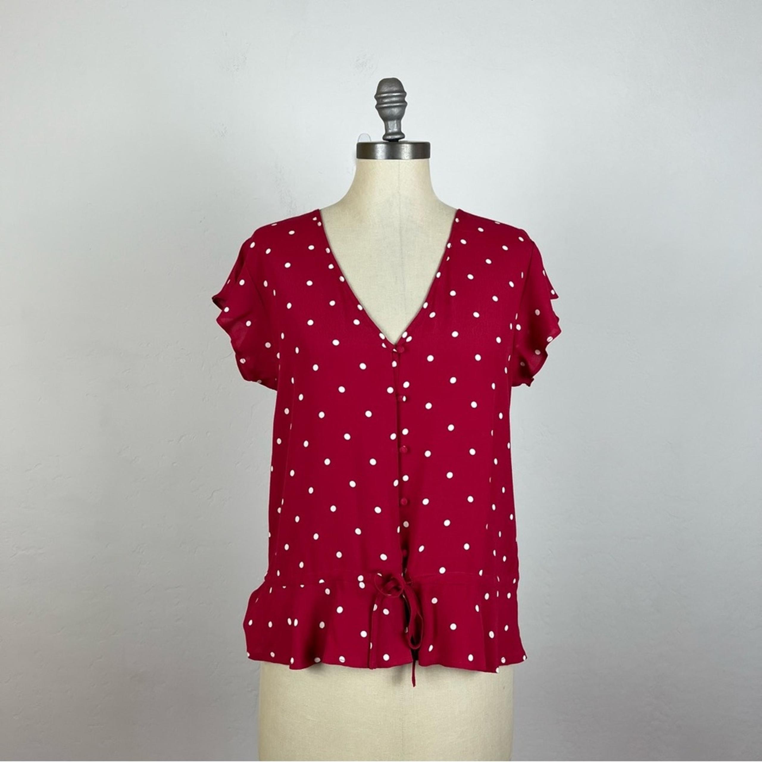 Rails Bretton Red Polka Dot Blouse