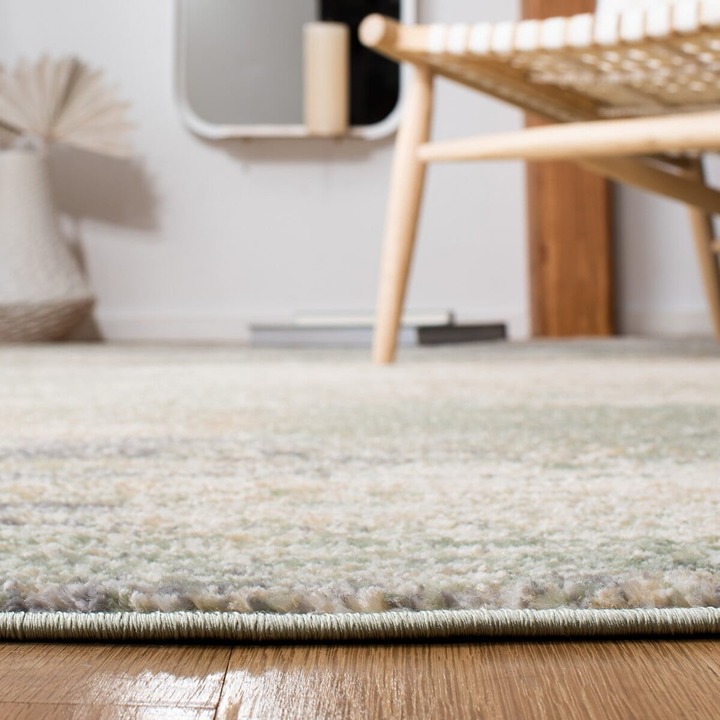 Adirondack Rudyard Abstract Area Rug, Ivory/Sage, 4' x 4' -ADAW468