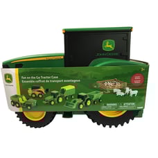 John Deere Tractor Pack and Play Carry Case on the Go 18 Piece Farm Animals Fenc