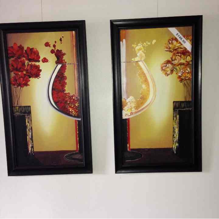 Fine Art Canvas Print pair 21 x36 each