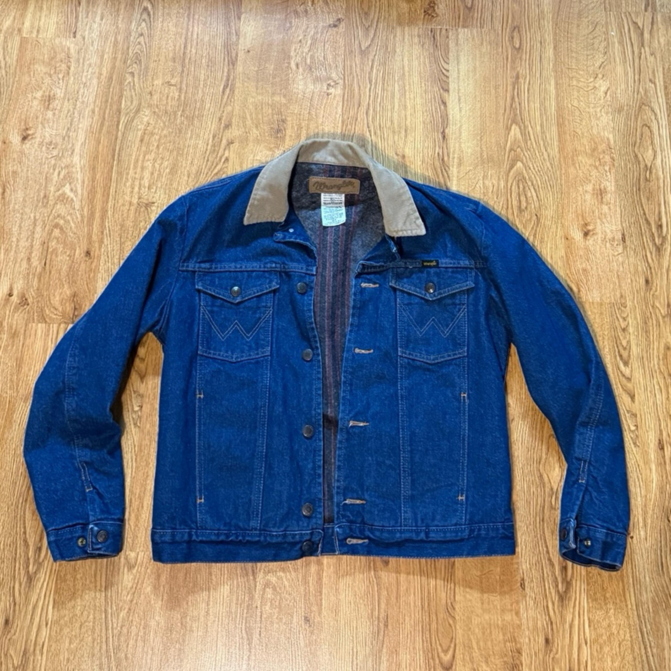 Vintage Wrangler Men's Blanket Lined Authentic Western Denim Jacket Size 38