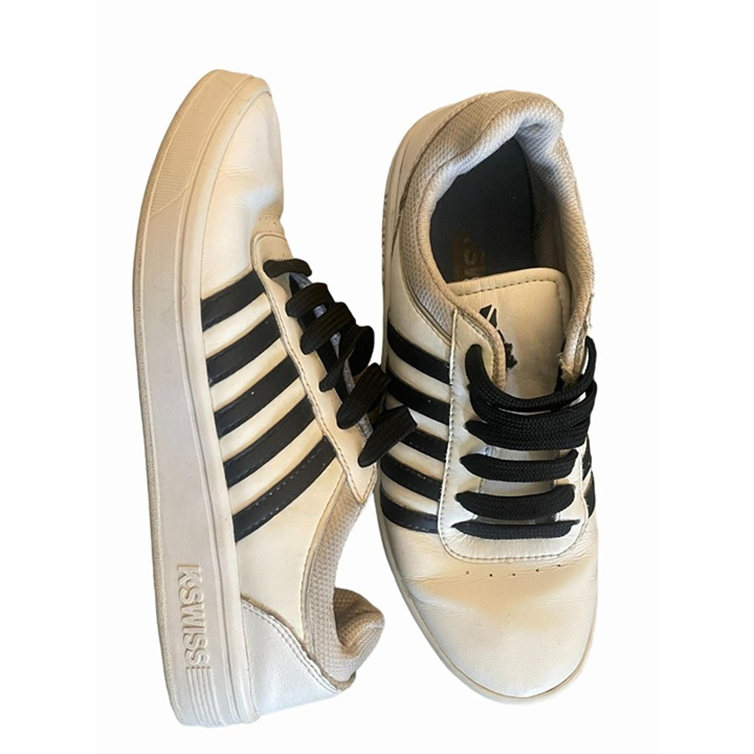 K-Swiss Court Cheswick White Black Womens Size 7 Sneaker 95585 trainer sneaker