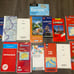 Vintage European Map Lot France Italy France Switzerland London Ireland