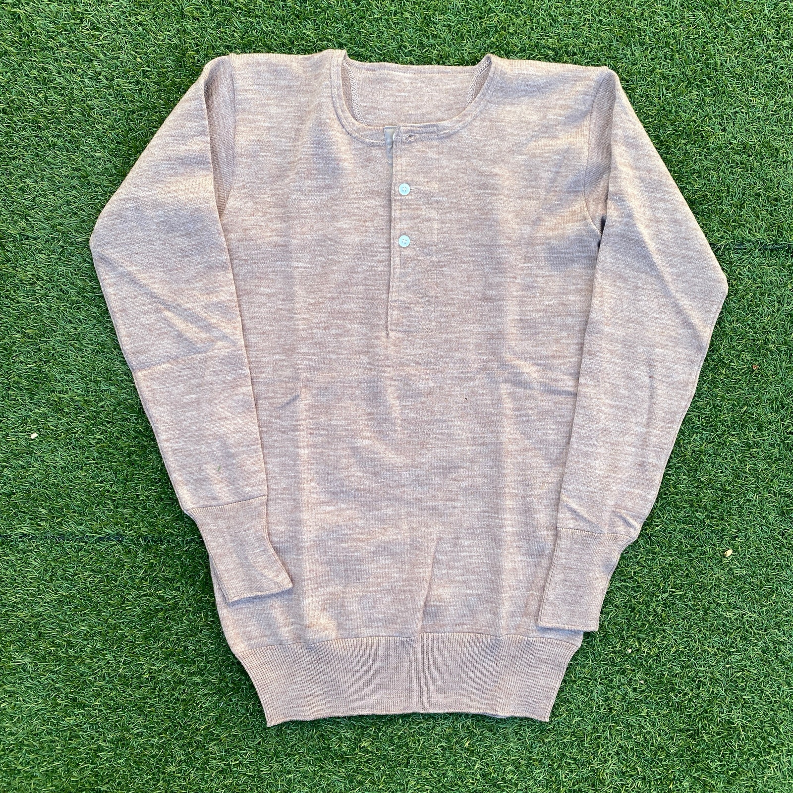 1970's Vintage Military Henley Undershirt