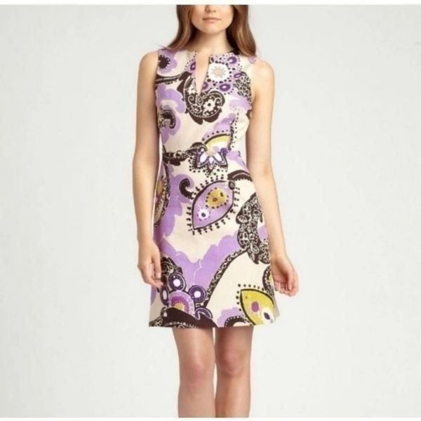 Kate Spade Keiran Dress Hydrangea Moroccan Paisley Cotton Sheath Women’s Size 2