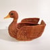 Vintage wicker duck basket