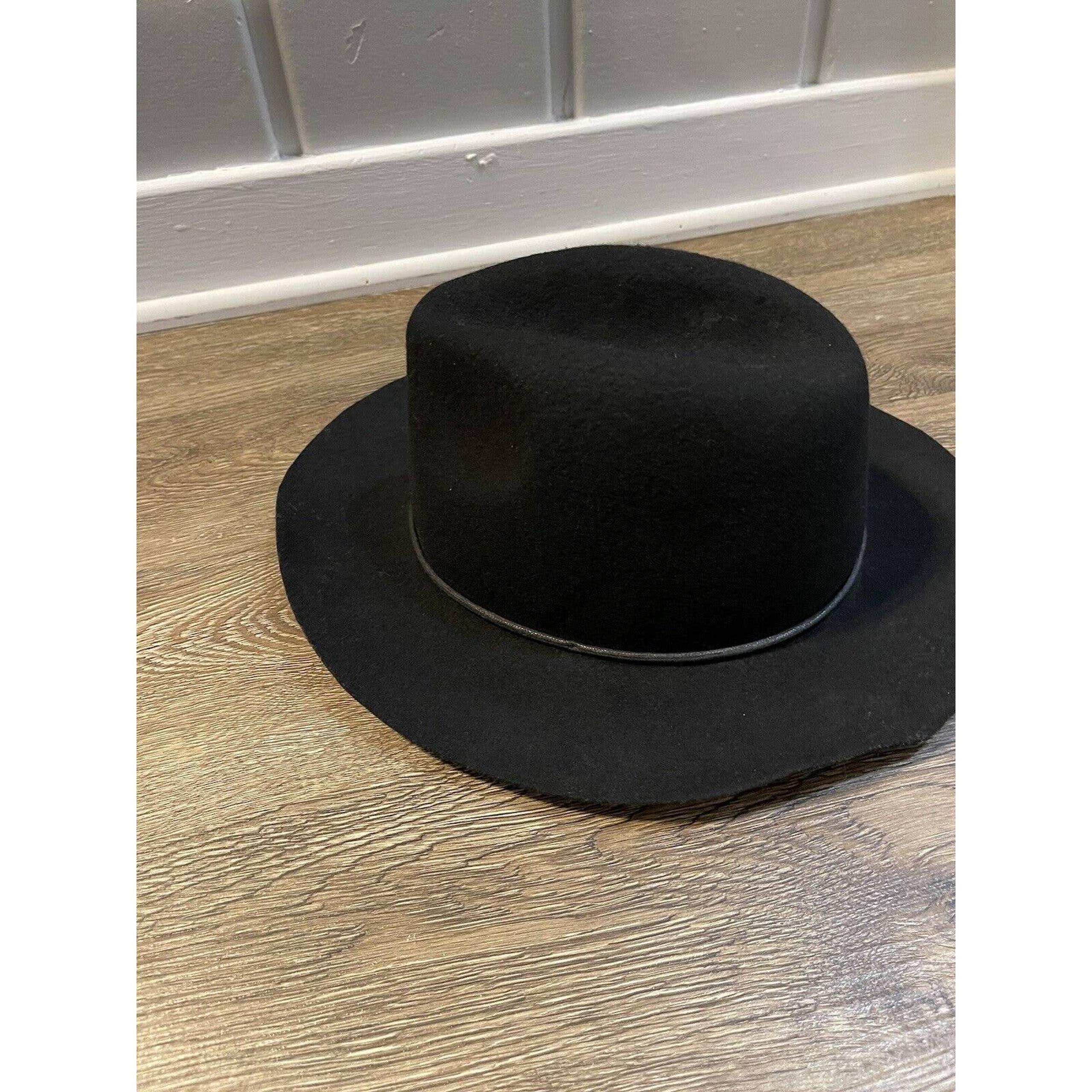 Target Fedora Black Wool Hat Cowgirl Boho Versatile Women’s One Size