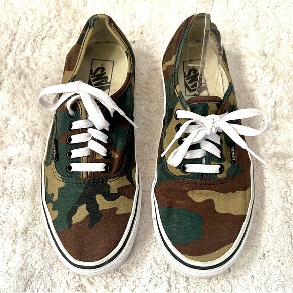 VANS Customs Camo Authentic low top lace up sneakers men s 7.5 womens 9 Shoes