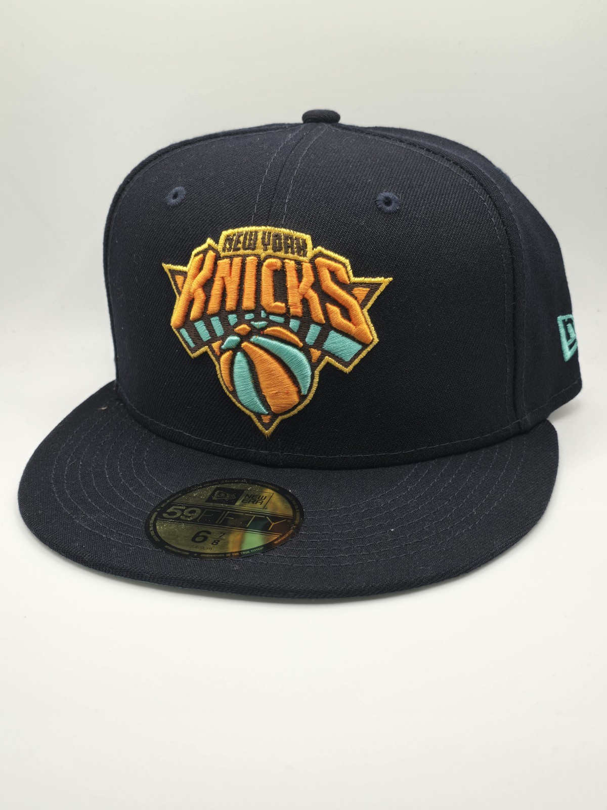 NEW ERA New York Knicks NBA 59Fifty Teal UV Fitted Hat Size 6 7/8