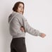 Madewell MWL Reversible Puffer Hoodie Jacket Cropped Grey Size XS NWT