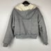 Madewell MWL Reversible Puffer Hoodie Jacket Cropped Grey Size XS NWT